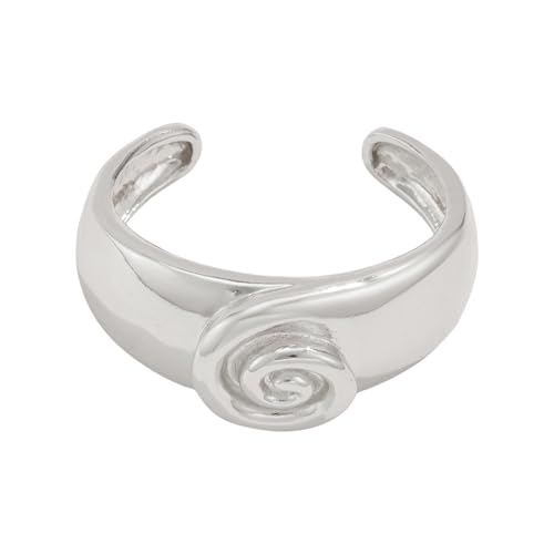 GKYQVE Breites Drahtarmband Unterscheidungsmoral Metallspiralen Bangelcharm Auffälliges Breitmanschettenarmband Für Frauen Mode Handgelenk Manschette von GKYQVE