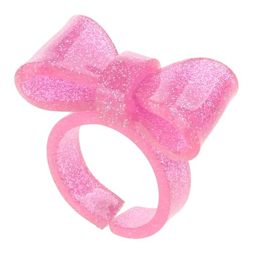 GKYQVE Bunte Harzringe Bogenknot Niedliche Stapelbare Verstellbare Acryl Fingerschmuck Verstellbare Offene Ringe Für Frauen von GKYQVE