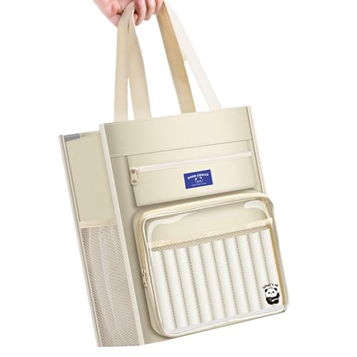 GKYQVE Canvas Book Organisatoren Tasche Handheld School Book 8 Fächer Für Lehrerlehrer Kunsthandwerk Organisatoren Kirchentasche von GKYQVE