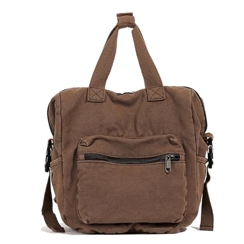 GKYQVE Canvas Rucksack Für Frauen Umhängetasche Vintage Daypack Multi Purpose School Und Reise Handtasche Crossbody Pack Rucksack Geldbeutel von GKYQVE