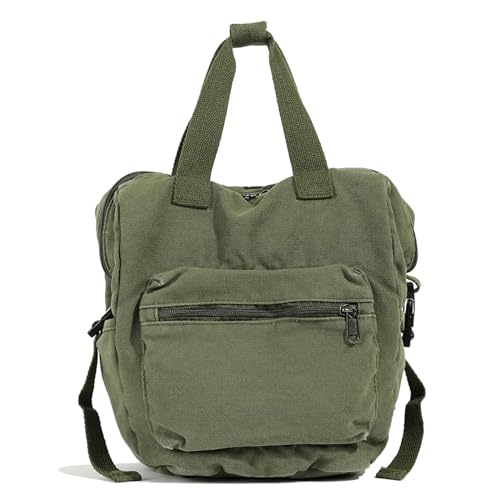 GKYQVE Canvas Rucksack Für Frauen Umhängetasche Vintage Daypack Multi Purpose School Und Reise Handtasche Crossbody Pack Rucksack Geldbeutel von GKYQVE