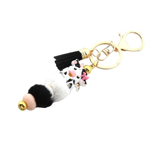 GKYQVE Cartoon Kuhschlüsselkette Mit Quasten Silikonperlen Tierzauber Keyring Handgefertigtes Schlüsselhalter Zubehör Für Den Täglichen Gebrauch Silikonperlenschlüsselkette GKYQVE Cartoon Kuhschlüsselkette Mit Quasten Silikonperlen Tierzauber Keyring Handgefertigtes Schlüsselhalter Zubehör Für Den Täglichen Gebrauch Silikonperlenschlüsselkette von GKYQVE