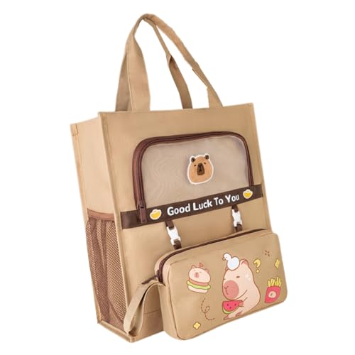 GKYQVE Cartoon Print Bag Schüler Schule Leinwandbücher Mit Abnehmbarem Bleistiftkoffer Top Für Cartoon Druckbücher Mit Abnehmbarer Bleistiftkoffer Leinwand von GKYQVE