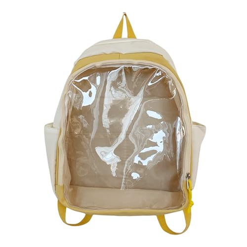 GKYQVE Clear School Tasche Für Frauen PVC Rucksack Große Kapazitätsbuchbeutel Casual Daypack Geeignet Für Die Schule Und Den Täglichen Gebrauch Japanischer Rucksack Stil Eines Japanischen Stils von GKYQVE
