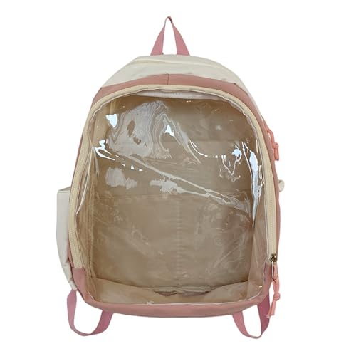 GKYQVE Clear School Tasche Für Frauen PVC Rucksack Große Kapazitätsbuchbeutel Casual Daypack Geeignet Für Die Schule Und Den Täglichen Gebrauch Japanischer Rucksack Stil Eines Japanischen Stils von GKYQVE