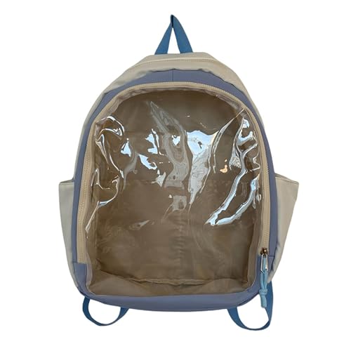 GKYQVE Clear School Tasche Für Frauen PVC Rucksack Große Kapazitätsbuchbeutel Casual Daypack Geeignet Für Die Schule Und Den Täglichen Gebrauch Japanischer Rucksack Stil Eines Japanischen Stils von GKYQVE