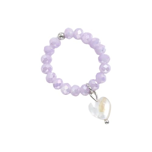 GKYQVE Comfort Fit 16mm Innendurchmesser Herzringe Authentische Muschelmaterial von GKYQVE