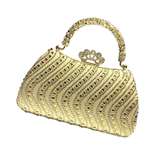 GKYQVE Damen Stressstichsteine Abendtasche Glitzernde Schulter Geldbeutel Handtasche Mit Kette Für Brauthochzeitsfeier Prom Mode Rassonstones Abendtasche von GKYQVE
