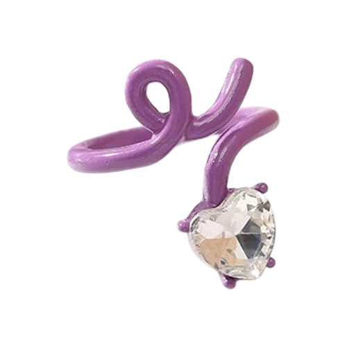 GKYQVE Einfache Ringe Verstellbare Mode Herzöffnungs Legierungstextur Geeignet Für Passende Look Liebe Symbol Schmuck Schmuck von GKYQVE