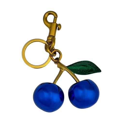 GKYQVE Einzigartige Blaue Kirschen Schlüsselkette Charme Cherries Schlüsselring Dekorationsanhänger Für Rucksäcke Und Geldbörsen Einzigartiger Schlüsselbund Mode Keyring von GKYQVE