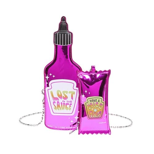 GKYQVE Einzigartige Flaschenförmige Umhängetasche Für Damen Einzigartige Kleine Crossbody Taschen Mit Verstellbarem Riemen Für Verschiedene Anlässe Kreativer Messenger Tasche von GKYQVE