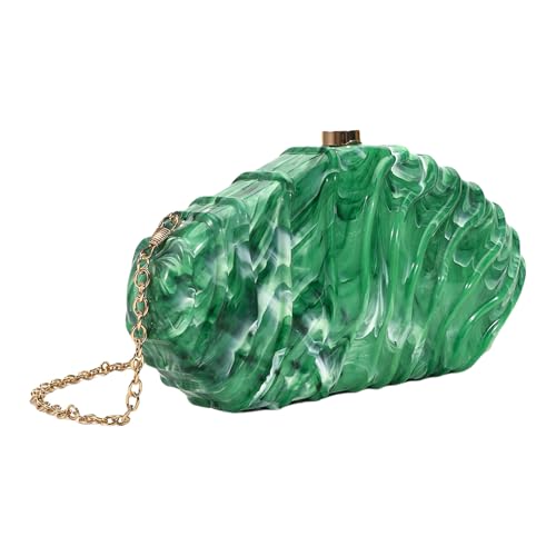 GKYQVE Elegante Acryl Umhängetasche Mit Unregelmäßiger Schale Crossbody Geldbörse Abendbeutel Party Handtasche Für Besondere Anlässe Abendhalmasche von GKYQVE