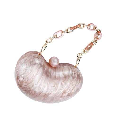 GKYQVE Elegante Acrylbeutel Mit Kette Für Hochzeits Und Abendpartys Schultertasche Crossbody Bags Mode Accessoire Kette Gurt Handtasche von GKYQVE