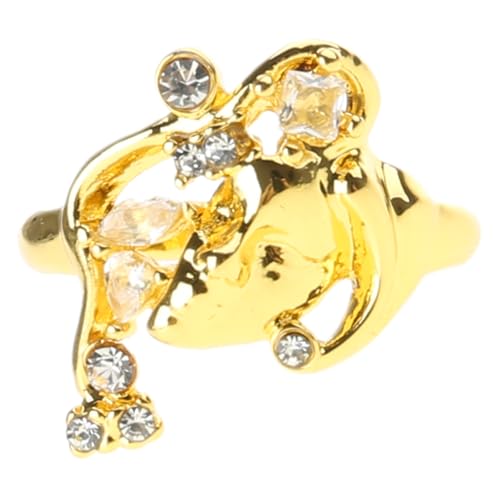 GKYQVE Elegante Antike Schönheitsporträts Öffnen Verstellbarer Fingerringe Retro Frauen Schmuckmodische Accessoires Für Partys Modischer Vintage von GKYQVE