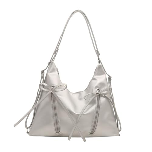 GKYQVE Elegante Schulter Rucksack Koreaner Mode Süßer Bowknot Umhängetasche PU Leder Große Handtasche Für Frauen Mädchen Vielseitiger PU Leder Rucksack von GKYQVE