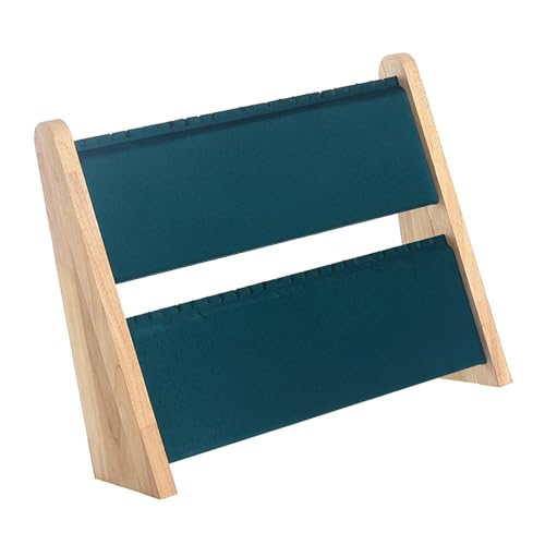GKYQVE Eleganter Holzschmuck Display Stand Halskette Mit Doppelschicht Samt Designs Halskettenregal Für Oder Verwenden Sie Doppelschicht Schmuck Organisatoren von GKYQVE
