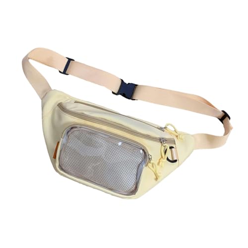 GKYQVE Eleganter Itabag Mit Klarem Displayfenster Verstellbares Crossbody Gurt Modische Gelbe Pins Showcase Geldbörse Crossbody Tasche von GKYQVE