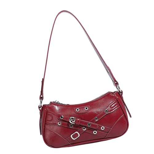 GKYQVE Frauen Ästhetische Handtasche All Matching Unterarmtasche PU Leder Umhängetasche Einkauf Winter Achsel von GKYQVE