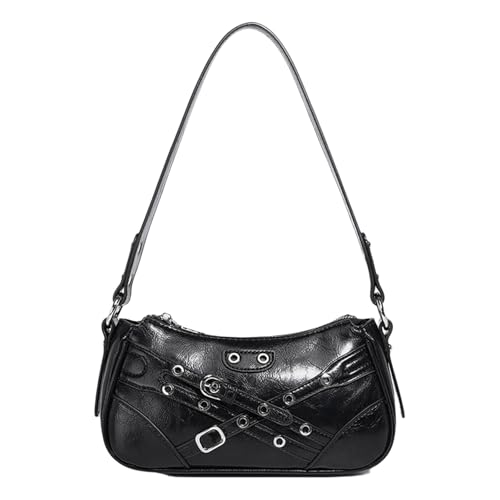 GKYQVE Frauen Ästhetische Handtasche All Matching Unterarmtasche PU Leder Umhängetasche Einkauf Winter Achsel von GKYQVE