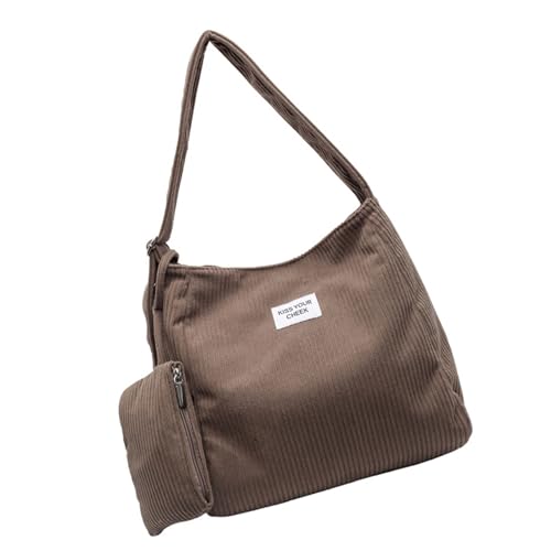 GKYQVE Frauen Ästhetische Handtasche Cord Crossbody Tasche Große Kapazität Schulter Retro Boten Für Reisen Täglich Gebrauch Frauen Handtasche Retro Schulter Großkapazität Crossbody Shopping von GKYQVE