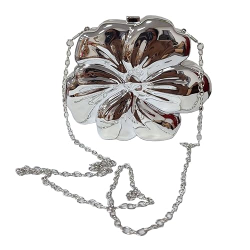 GKYQVE Frauen Abendtasche Elegante Kreuzkörper Umklammerte Blumenform Handtasche Acryl Schulter Für Party Frauen Handtasche Form Crossbody Clutch Für Hochzeit von GKYQVE