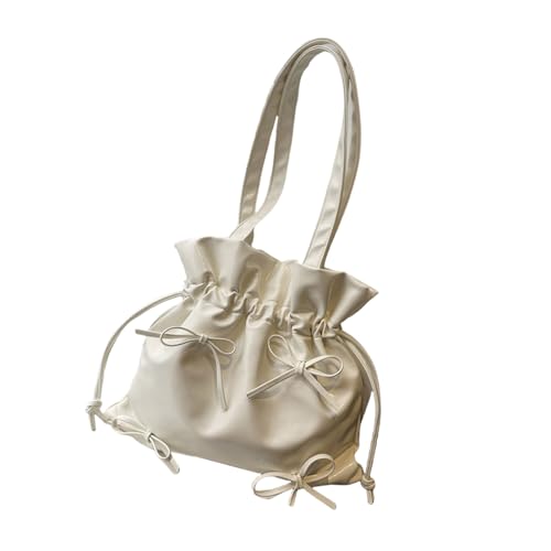 GKYQVE Frauen Achselbeutel Bögen Handtasche All Matching Achsel Achselhöhle Große Kapazitätsschule Ästhetische Schulter Ästhetische Schulter Für Frauen Bögen Achselhilfe PU Leder Handtasche Schule von GKYQVE