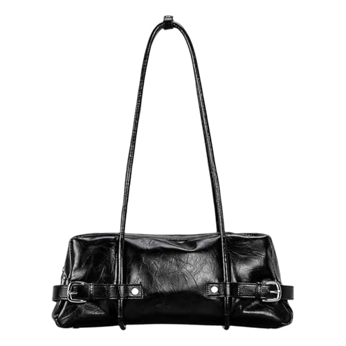 GKYQVE Frauen Achselhöhle Tasche Top Tasche Große Kapazität Schulter Reißverschlüsse Biker Retro Achsel Für Alltägliche Frauen Retro Achselhöhle PU Leder Achselgröße Große Kapazität Schulter von GKYQVE