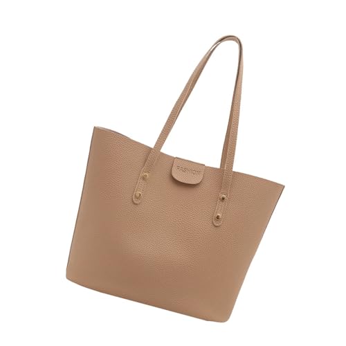 GKYQVE Frauen Große Kapazität Umhängetasche PU Leder College Tasche Pendeln Modehandtaschen All Matching Shopping Frauen Handtasche Mode Pendeln PU Leder Schulter Top von GKYQVE