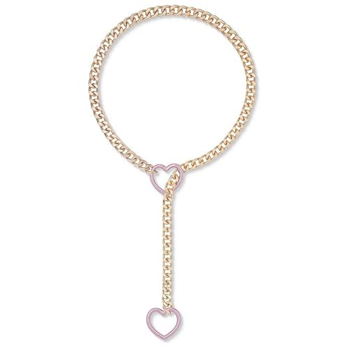 GKYQVE Frauen Schlupfkette Halskette Mit Herzanhänger Kubanischer Link Neckchain Verstellbare Länge Schlüsselbeinkette Metall Schmuck Punk Halskette GKYQVE Frauen Schlupfkette Halskette Mit Herzanhänger Kubanischer Link Neckchain Verstellbare Länge Schlüsselbeinkette Metall Schmuck Punk Halskette von GKYQVE