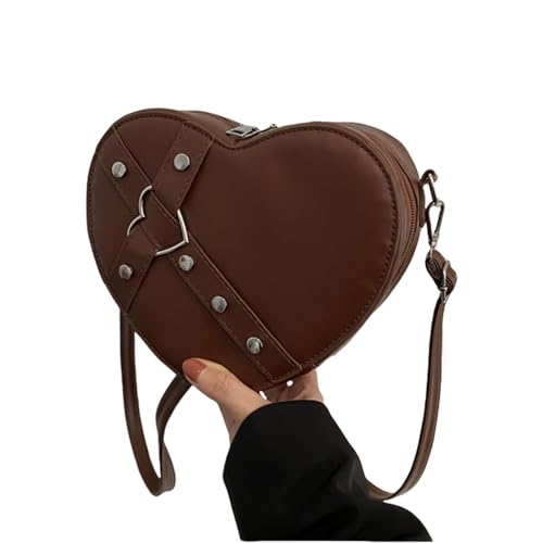 GKYQVE Frauen Stilvolle Umhängetasche Telefon Crossbody Mode Herzgrundtasche Geformte Boten Für Tägliche Reisen Frauen Geldbeutel Messenger Girls Schulter Geformtes Crossbody von GKYQVE