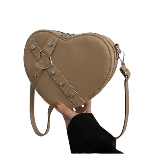 GKYQVE Frauen Stilvolle Umhängetasche Telefon Crossbody Mode Herzgrundtasche Geformte Boten Für Tägliche Reisen Frauen Geldbeutel Messenger Girls Schulter Geformtes Crossbody von GKYQVE