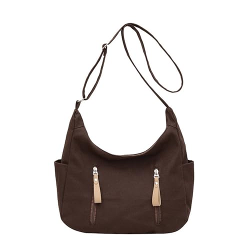 GKYQVE Frauen Vintage Japanische Leinwand Umhängetasche Große Kapazität Crossbody Bag Reißverschluss Handtasche Für Arbeitsreisen Und Einkaufsbetrieb Vintage Leinwand Handtasche von GKYQVE