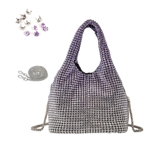 GKYQVE Frauen Volldiamant Handtasche Strasskupplung Kupplung Geldbörse Eimer Form Abend Umhängetasche Für Party Prom Cocktail Trendy Party Accessoire von GKYQVE