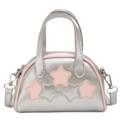 GKYQVE Fünf Punkte Star Crossbody Body Frauen Schulter PU Leder Boten Bowling Mode Handtasche Einkaufen Fünf Punkte Star Schulter PU Leder Handtasche Crossbody Bowling von GKYQVE