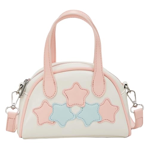 GKYQVE Fünf Punkte Star Crossbody Body Frauen Schulter PU Leder Boten Bowling Mode Handtasche Einkaufen Fünf Punkte Star Schulter PU Leder Handtasche Crossbody Bowling von GKYQVE