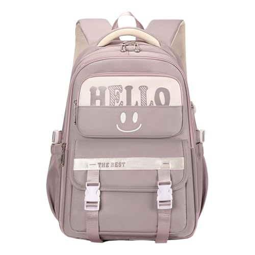 GKYQVE Geräumiger Student Rucksack Für Teenager Multi Funktionsfächer School Tasche Freizeitpack Für Mode Teen Girls Mode Schultasche von GKYQVE