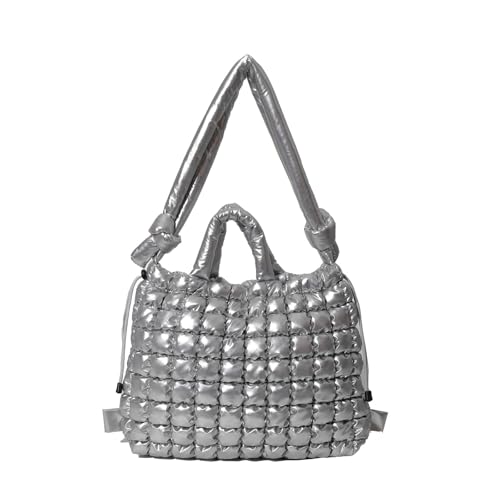 GKYQVE Großkapazität Gesteppte Umhängetasche Mit Draw Knorder Füllung Gepolsterter Puffer Handtasche Rucksack Für Reisen Freizeit Und Arbeit Füllung Stülle Umhängetasche von GKYQVE