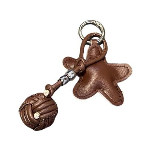GKYQVE Handcraft Star Form Schlüsselbundzubehör Hängen Anhänger Stylish Kunstleder Der Schlüsselring Für Taschen Und Tasten Leichte Verzierungen Entwirft von GKYQVE