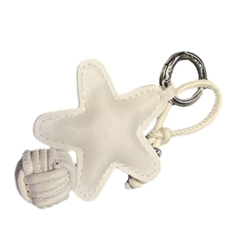 GKYQVE Handcraft Star Form Schlüsselbundzubehör Hängen Anhänger Stylish Kunstleder Der Schlüsselring Für Taschen Und Tasten Leichte Verzierungen Entwirft von GKYQVE