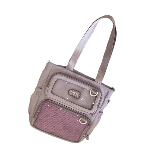 GKYQVE Japanisches Schulmädchen Itabag Mit Klarem Fenster Crossbody Bag Anime Pin Display Schulter Handtasche Buch Für Frauen Mädchen Pin Display Itabag Crossbody von GKYQVE