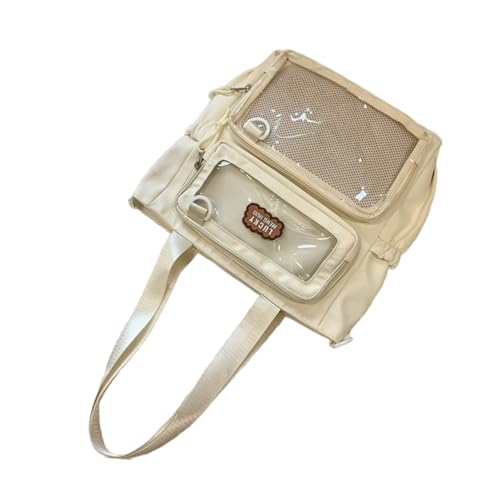 GKYQVE Japanisches Schulmädchen Itabag Mit Klarem Fenster Crossbody Bag Anime Pin Display Schulter Handtasche Buch Für Frauen Mädchen Pin Display Itabag Crossbody von GKYQVE