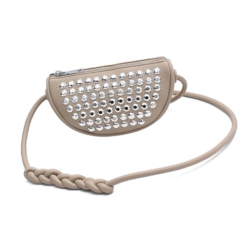 GKYQVE Kleine Crossbody Taschen Für Frauen Mit Besetzten Designs Punk Unterarm Tasche Mit Verstellbarer Gurt Geldbeutel Handtaschen Trendige Umhängetasche von GKYQVE