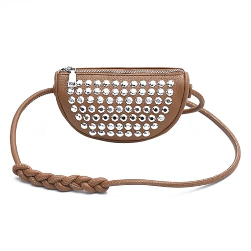 GKYQVE Kleine Crossbody Taschen Für Frauen Mit Besetzten Designs Punk Unterarm Tasche Mit Verstellbarer Gurt Geldbeutel Handtaschen Trendige Umhängetasche von GKYQVE