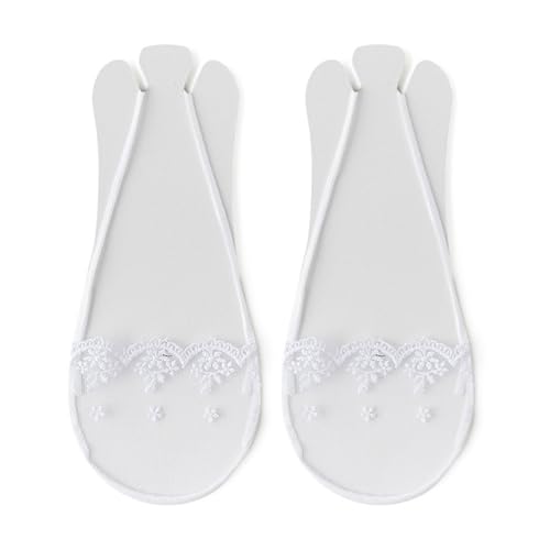 GKYQVE Komfort Unsichtbare Socken Mit Slingback Elastic Gurt Leichte Baumwollblume Spitze Halbzehen Liner Für Kleiderschuh Unsichtbare Frauen von GKYQVE