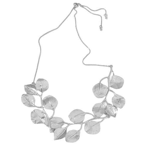 GKYQVE Komplizierte Ginkgos Leaf Designs Choker Halskette Ohrringe Für Frauen Gold Und Silber Farbzubehör Für Partys Anspruchsvolle Frauenohrringe Frauen von GKYQVE