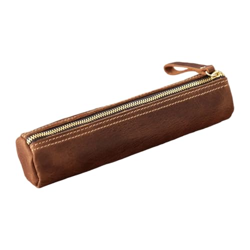 GKYQVE Lederbrunnen Stift Hülle Leichte Gewicht Tragbarer Bleistiftbeutel Reise PENIRION ORGANISION Stand FÜR School Office Täglich Verwenden Sie Leder Schreibwerkzeug Organizer von GKYQVE