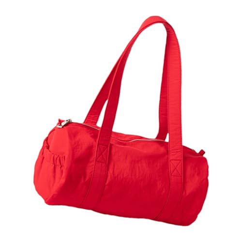 GKYQVE Leichte Nylonhandtasche Mehrzweck Lässiger Umhängetasche Mit Reißverschluss Casual Pendeln Einkaufsbeutel Unterarm Zylinderbeutel Zylinder Schultertasche von GKYQVE