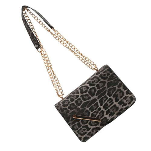GKYQVE Leoparden Print Crossbody Bag Mit Kettendetail Fügt Jedem Outfit Praktische Umhängetaschen Achselgrundstück Einzigartige Ketten Crossbody Tasche Hinzu von GKYQVE