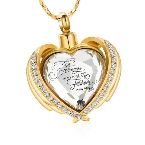 GKYQVE Memorial Pet Ashes Halskette Aus Edelstahl Mit Offenbarem Feature Mode Anhänger Halskette Für Tägliche Party Stilvolle Asche Anhänger von GKYQVE