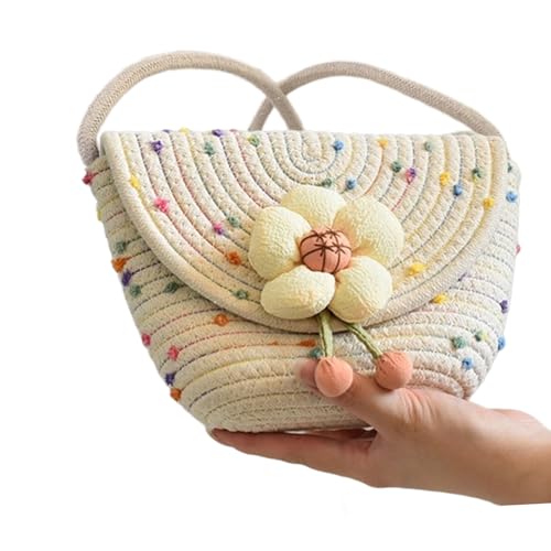 GKYQVE Mode Baumwollfadenblumenumhängetasche Bohomian Crossbody Taschen Satchel Slingshose Accessoire Für Frauen Die Für Verschiedene Anlässe Geeignet Sind von GKYQVE